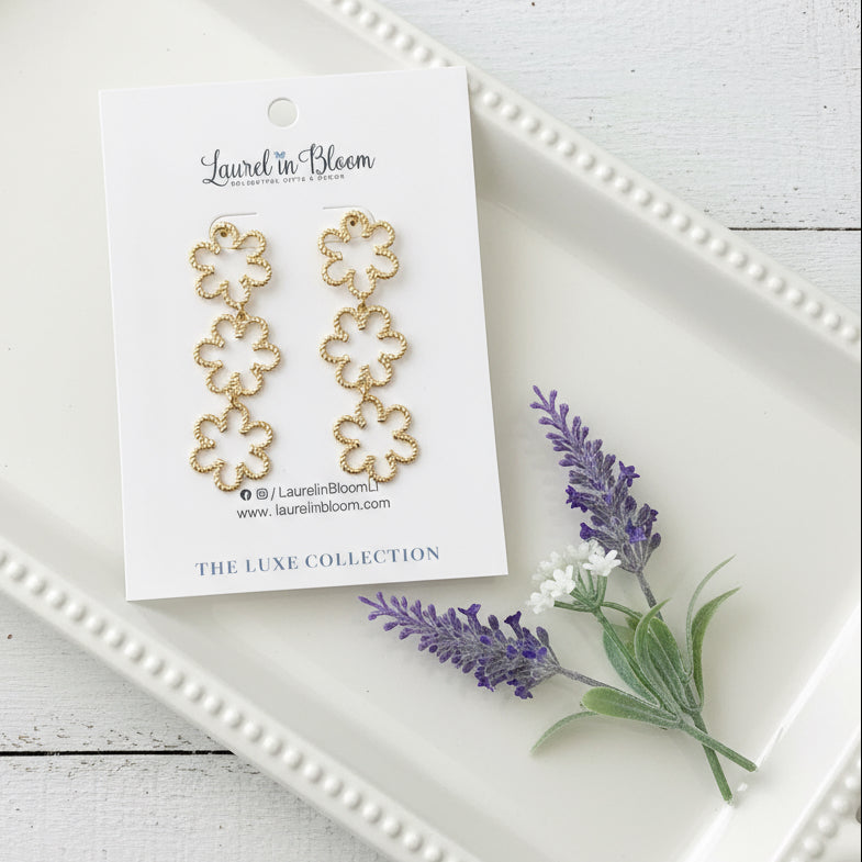 LUXE Petal Bloom Trios Earrings