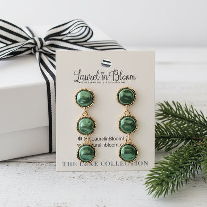 Lucille Trio Drop Earrings