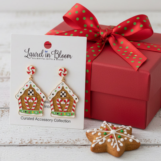 Sugar Shack Gingerbread Cottage Earrings