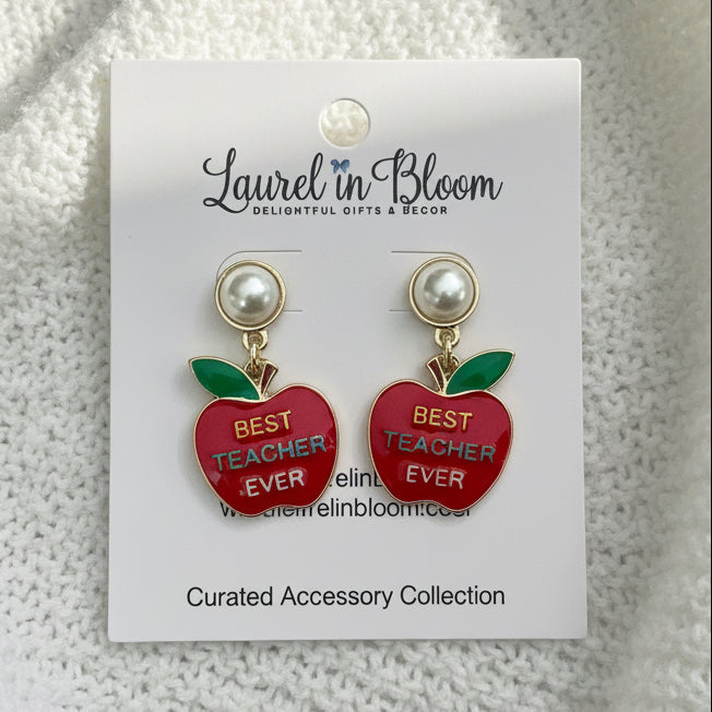 Apple for the Teacher Earrings