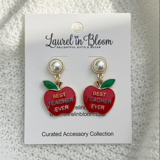 Apple for the Teacher Earrings