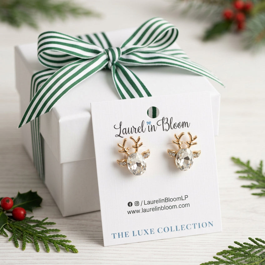 Holiday Starlight Reindeer Studs
