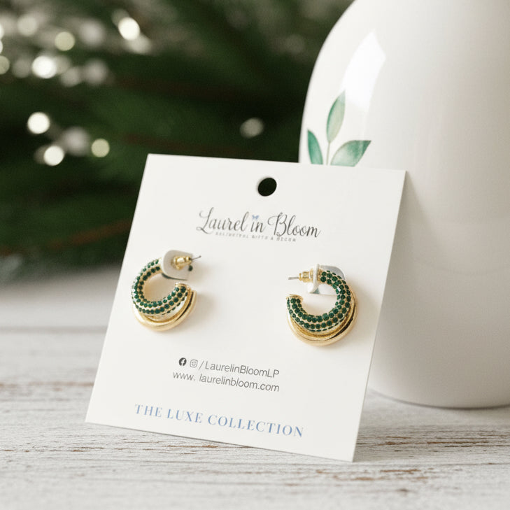 Double Hoop Crystal Classics Earrings