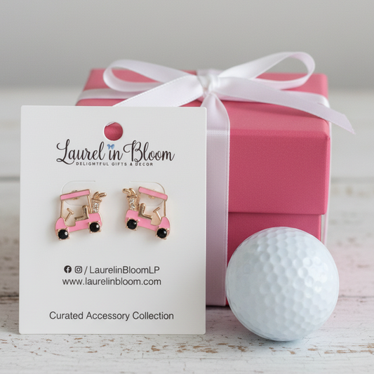 Cruisin’ on the Green Golf Cart Earrings
