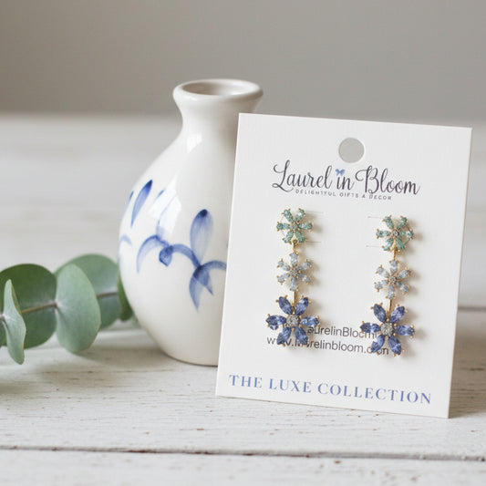 Petaled Grace Floral Drop Earrings