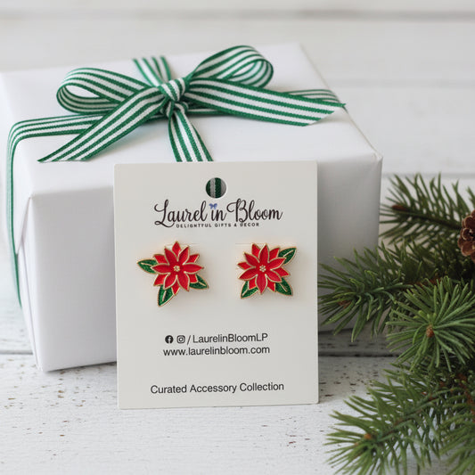 Poinsettia Blooms Earrings