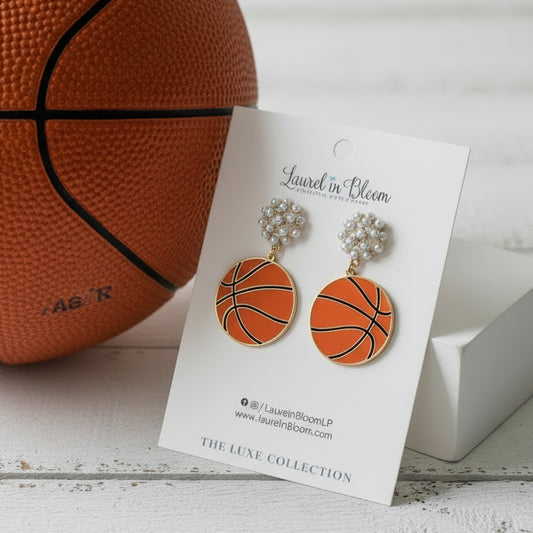 MVP Pearl Cluster Basketball Earrings