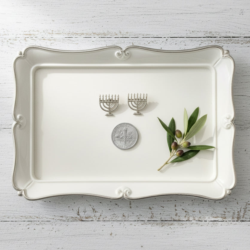 Mini Menorah Earrings