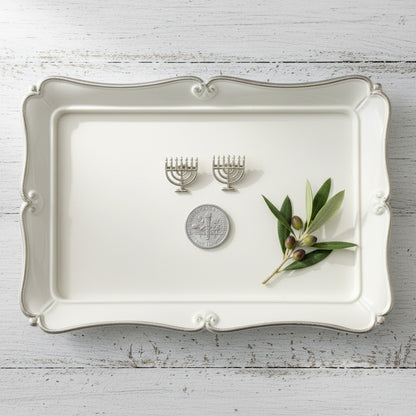 Mini Menorah Earrings