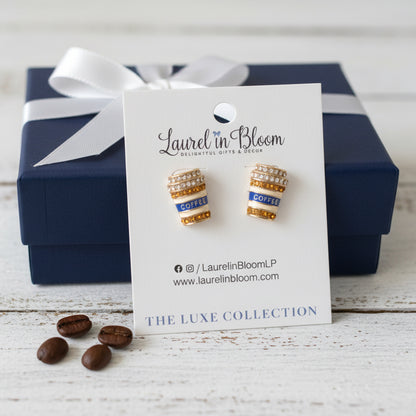 Morning Coffee Stud Earrings