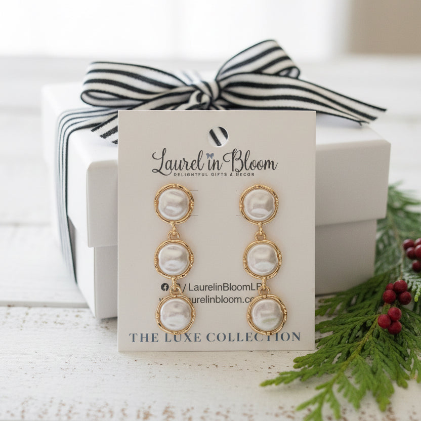 Lucille Trio Drop Earrings