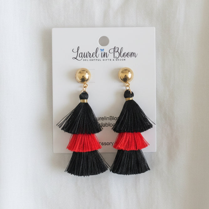 Bristol Color Block Spirit Tassel Earrings