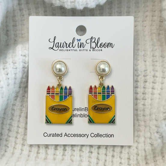 Color My World Crayon Earrings