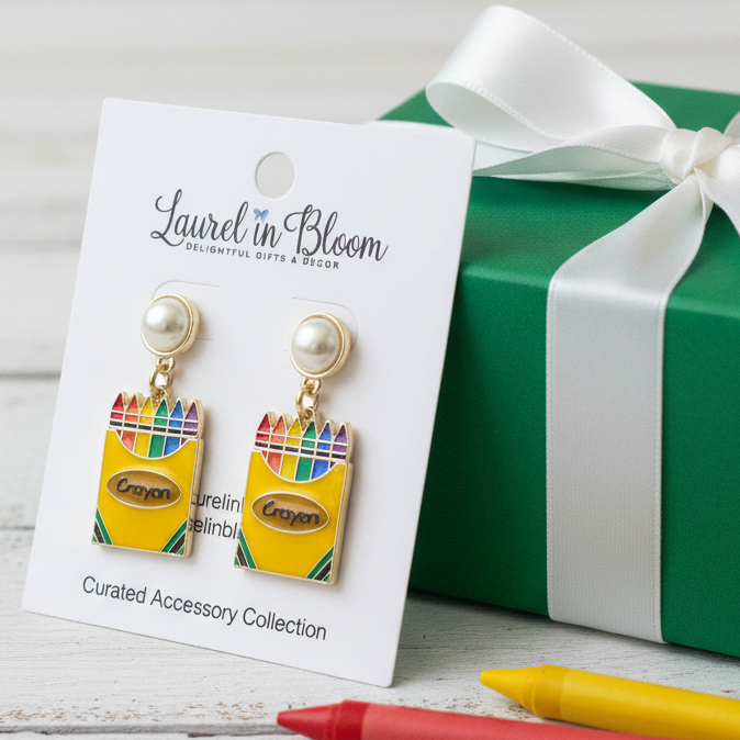 Color My World Crayon Earrings