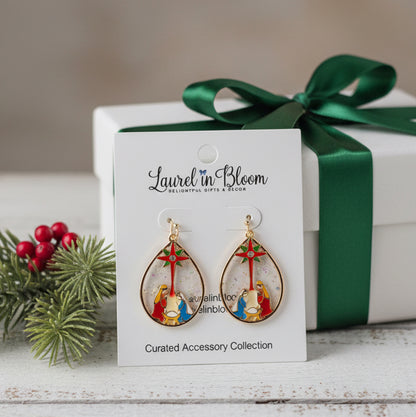 Silent Night Nativity Earrings